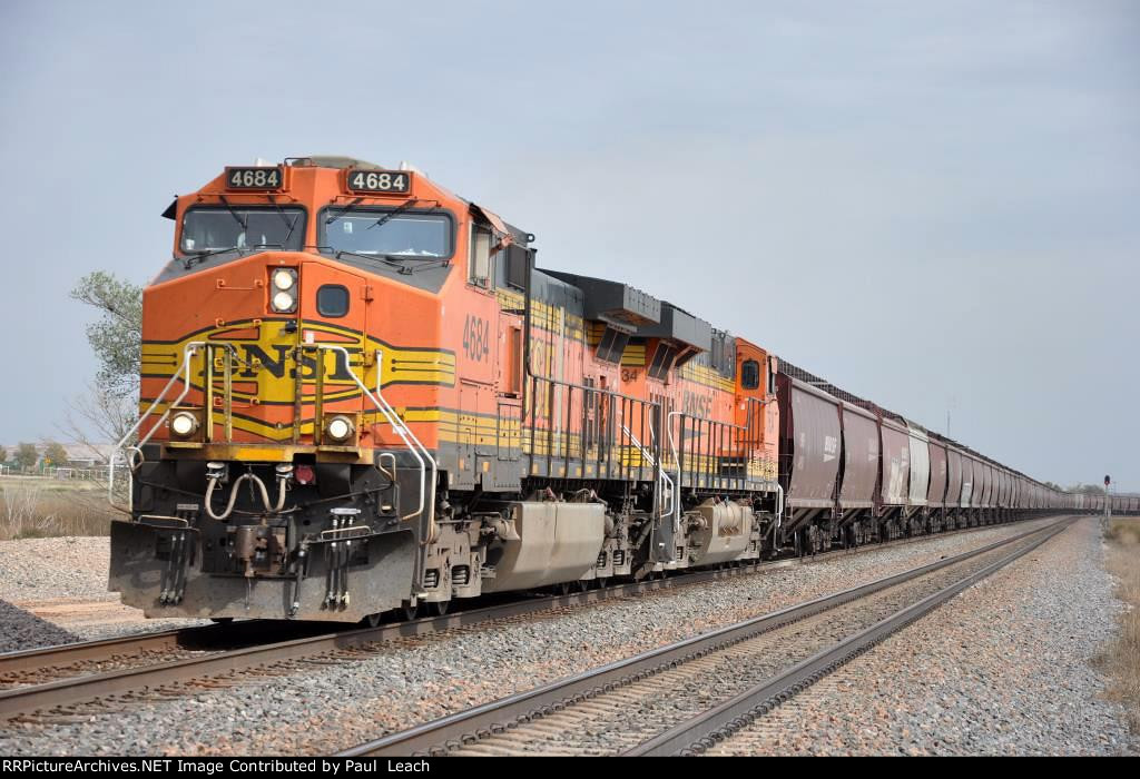 Westbound grain train